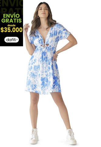 Vestido Corto Estampado Rutta 3501 Rutta