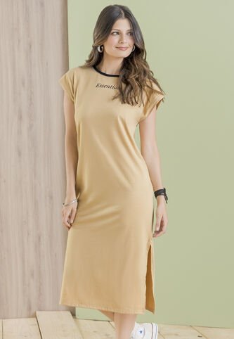 Vestido Largo Mujer Caramelo Rutta 102897 Rutta