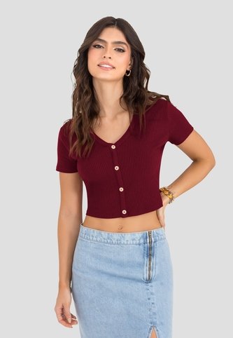 Crop Top Mujer Vinotinto Rutta 104038 Rutta