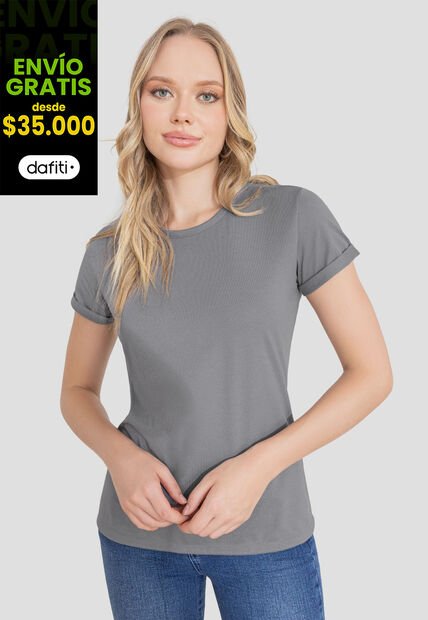 Camiseta Mujer Gris Medio Rutta 77403