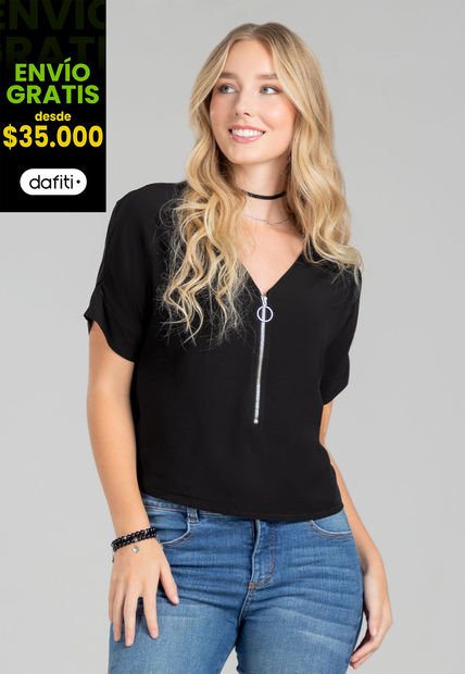 Blusa Mujer Negro Rutta 103590
