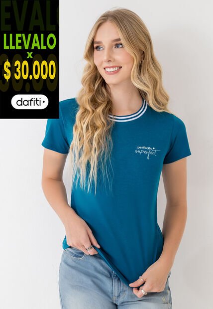 Camiseta Mujer Azul Rutta 103609