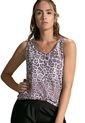 Camiseta Para Mujer Estampado Animal Print Rosado Rutta de Rutta