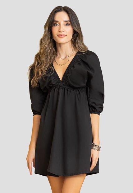 Vestido Corto Mujer Negro Rutta 107952