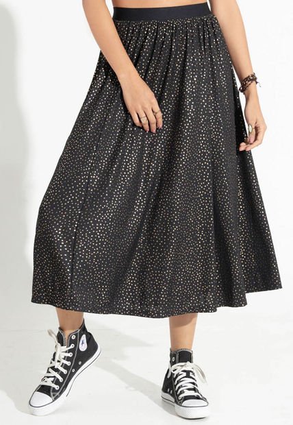 Falda Larga Mujer Negro Rutta 32656