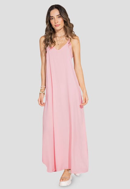 Vestido Largo Mujer Rosado Rutta 106536
