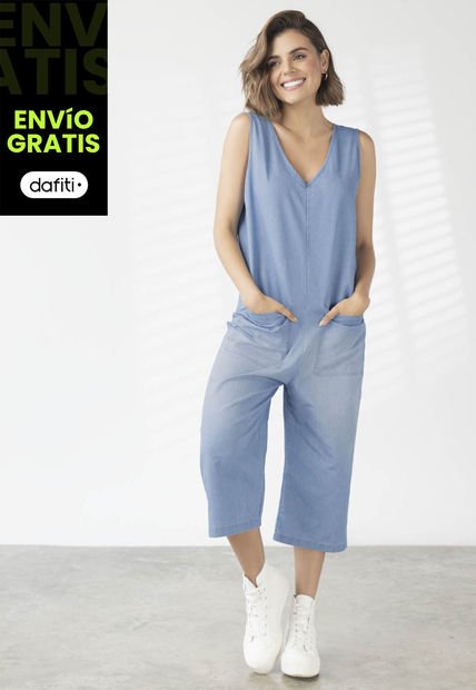 Enterizo Largo Mujer Azul Claro Rutta 2327