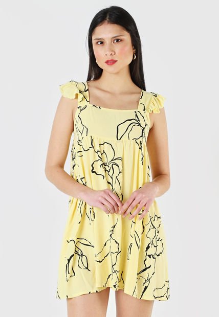 Vestido Amarillo-Negro Rutta