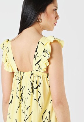 Vestido Amarillo-Negro Rutta