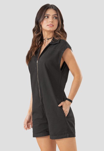 Enterizo Corto Mujer Negro Rutta 105882