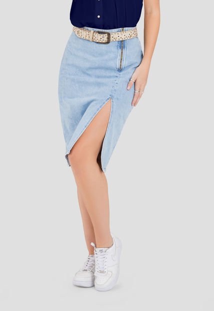 Falda Larga Mujer Azul Claro Rutta 103757