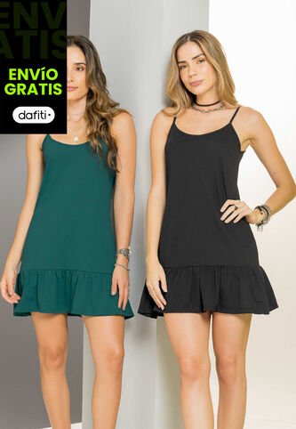 Vestido Paq X2 Mujer Multicolor Rutta 100254 Rutta