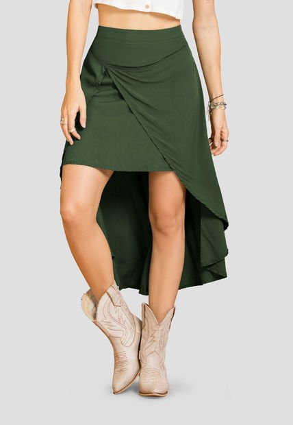 Falda Larga Mujer Verde Militar Rutta 104035