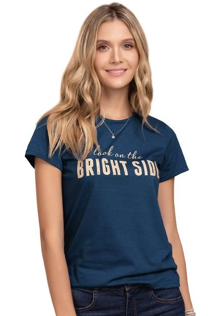Camiseta Para Mujer Azul Petroleo Oscuro Rutta