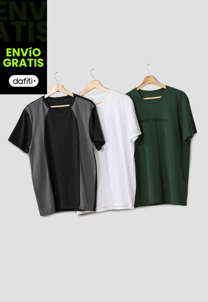 Camiseta Paq X3 Hombre Multicolor Rutta 104515