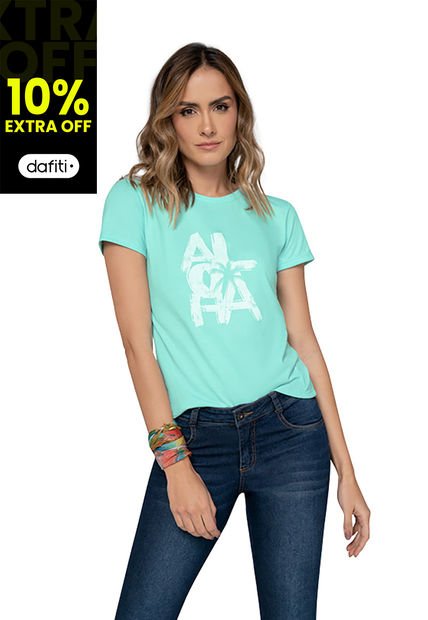 Imagen de Camiseta Mujer Verde Menta Rutta por Rutta