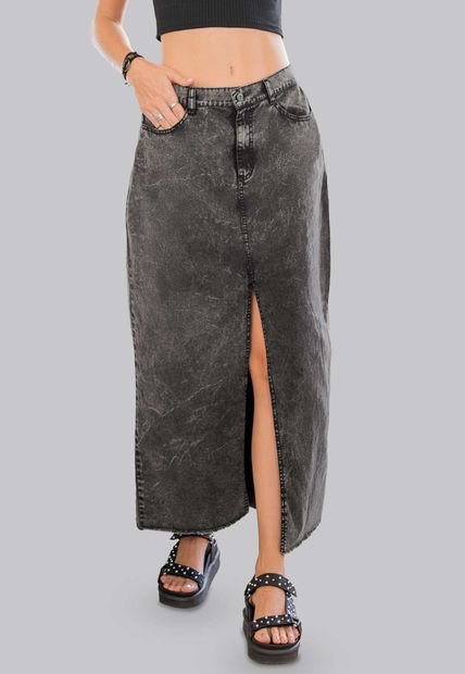 Falda Larga Mujer Negro Rutta 100407
