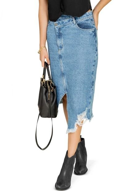 Falda Larga Mujer Azul Rutta 4479