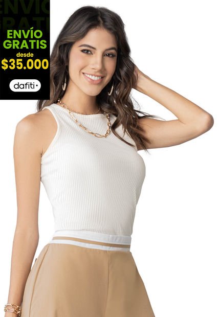 Camiseta Mujer Marfil Rutta 92244