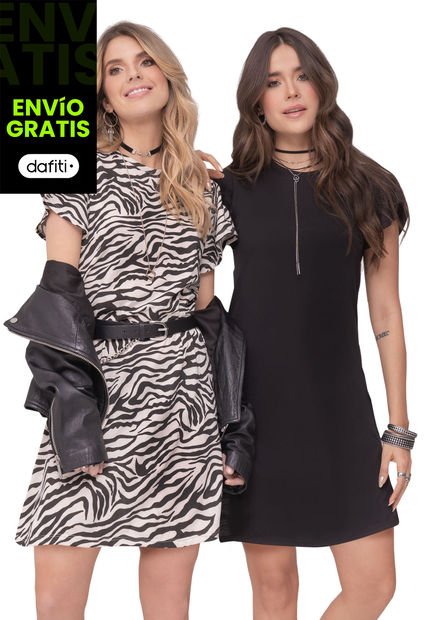 Vestido Paq X2 Mujer Multicolor 92810