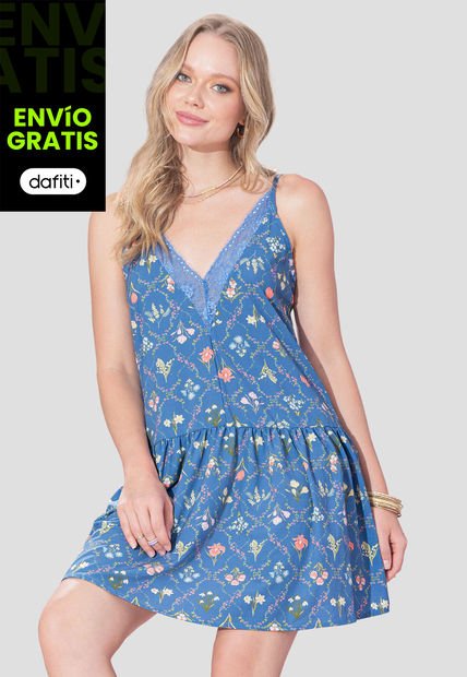 Vestido Corto Mujer Estampado Rutta 107349