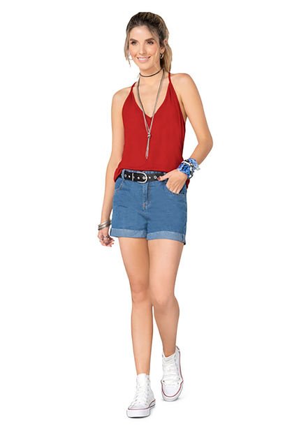 Short Mujer Azul Medio Rutta 78594