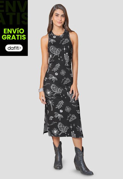 Vestido Largo Mujer Estampado Rutta 106575