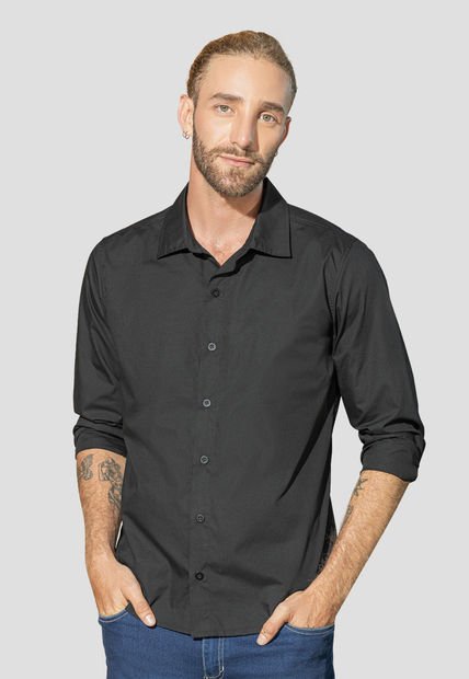 Camisa Hombre Negro Rutta 106423