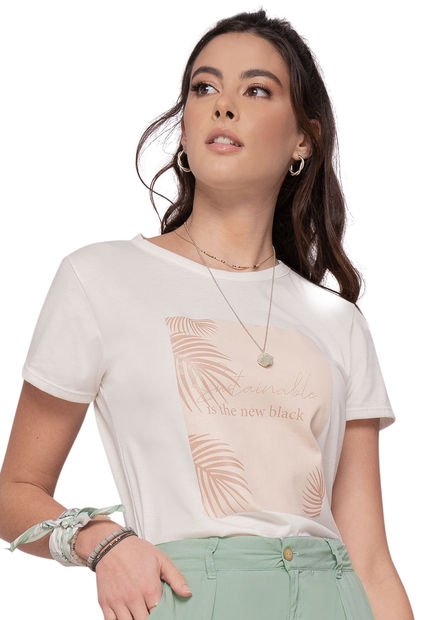 Camiseta MUJER MARFIL 88946