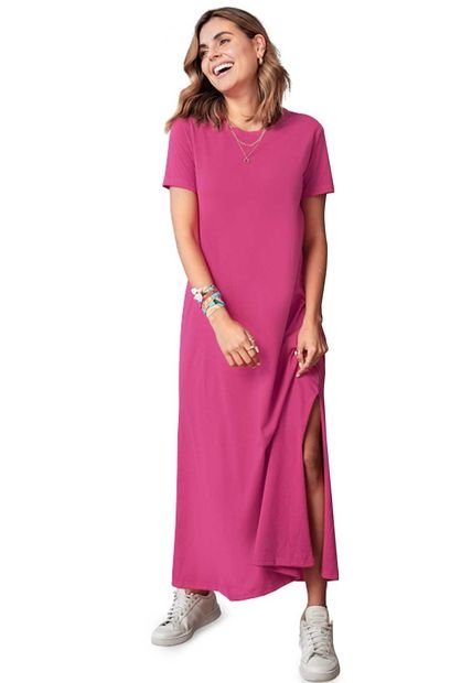 Vestido Largo Mujer Fucsia Rutta 5616
