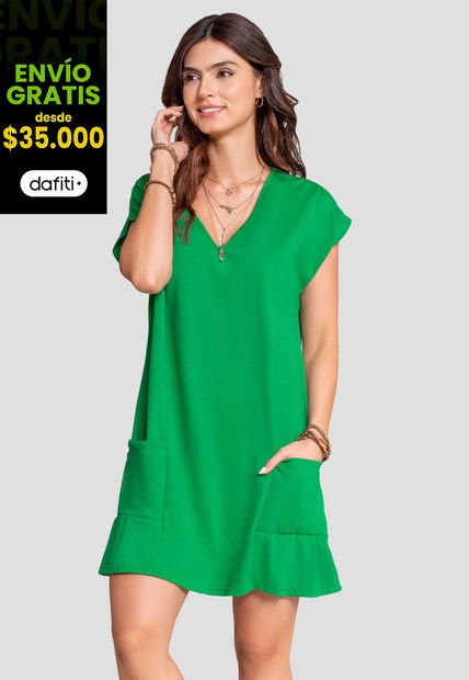 Vestido Corto Mujer Verde Rutta 104253