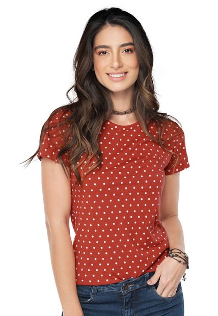Camiseta Mujer Rojo 96575