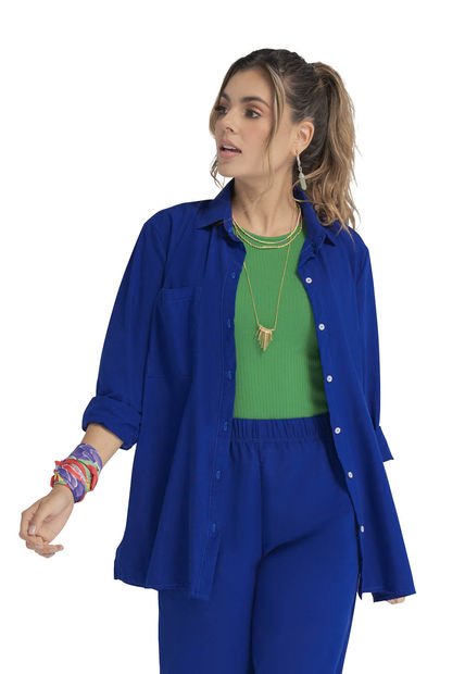Camisa Mujer Azul Rey Rutta 31537