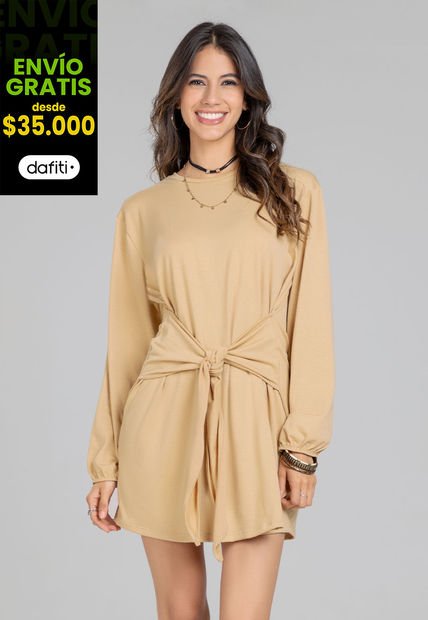 Vestido Corto Mujer Beige Rutta 103594