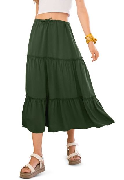 Falda Larga Mujer Verde Rutta 100332