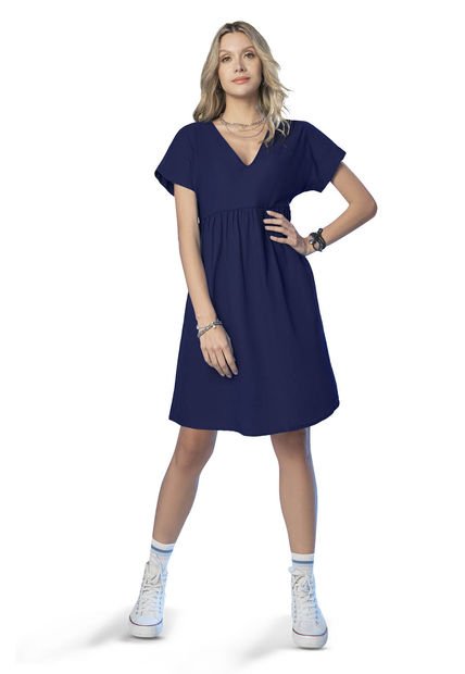 Vestido Corto Mujer Azul Navy Rutta 4723