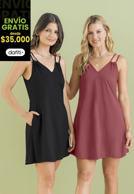 Vestido Corto Mujer Rosado Rutta 102898