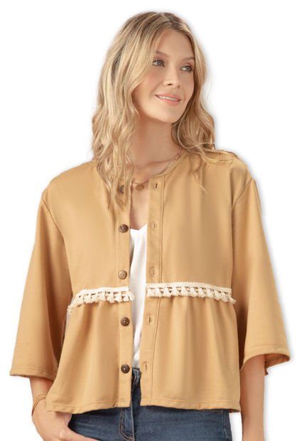 Cardigan Mujer Dorado Rutta 33735