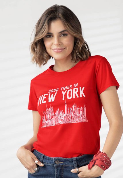Camiseta Mujer Rojo Rutta 6397
