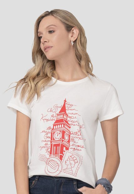 Camiseta Mujer Marfil Rutta 6399