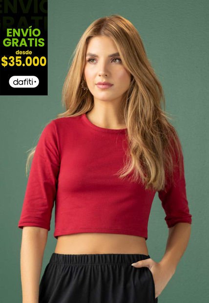 Crop Top Mujer Rojo Rutta 79109