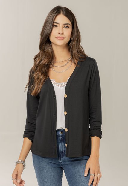 Cardigan Mujer Negro Rutta 104779