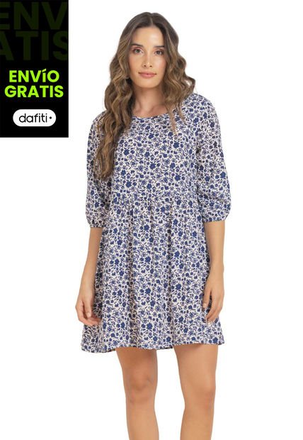 Vestido Largo Mujer Azul Rutta 100200