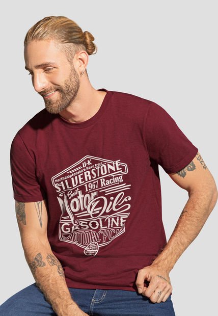 Camiseta Hombre Vinotinto Rutta 106207