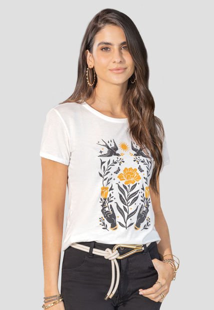 Camiseta Mujer Marfil Rutta 106380