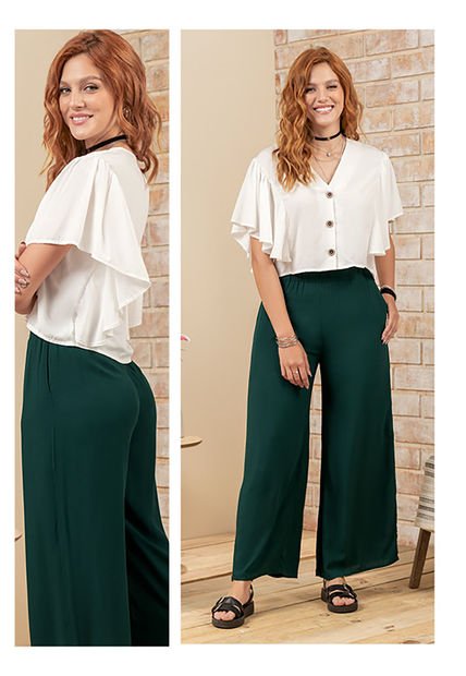 Pantalón Mujer Verde Botella Rutta 79072
