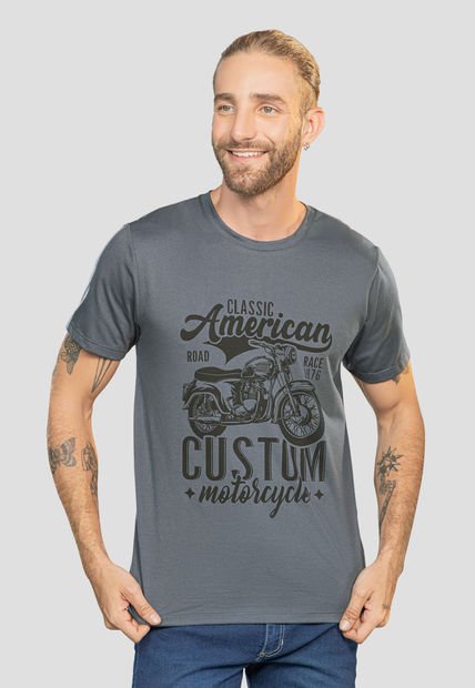 Camiseta Hombre Gris Oscuro Rutta 106206