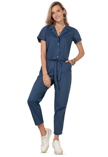 Enterizo Largo Mujer Azul 91935