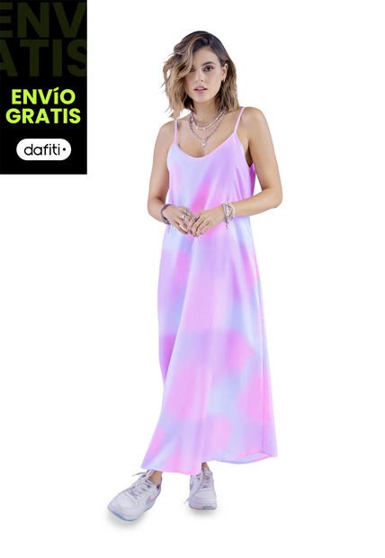 Vestido Largo Mujer Estampado Rutta 3814