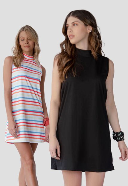 Vestido Paq X2 Mujer Multicolor Rutta 6900